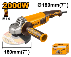 Amoladora INGCO 7" 2000W 180mm AG200018-4