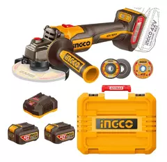 Amoladora Inalámbrica INGCO 42v 115mm 900W en KIT - CAGLI4108112-4