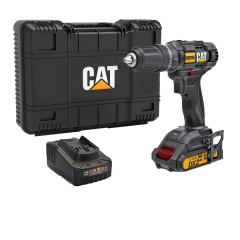 Taladro Percutor atornillador CAT 18V + Cargador + Batería en Maletín - DX155