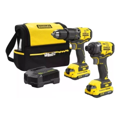 Combo STANLEY Taladro Atorn Percutor + Atornillador Impacto - SBDI461D2S-AR